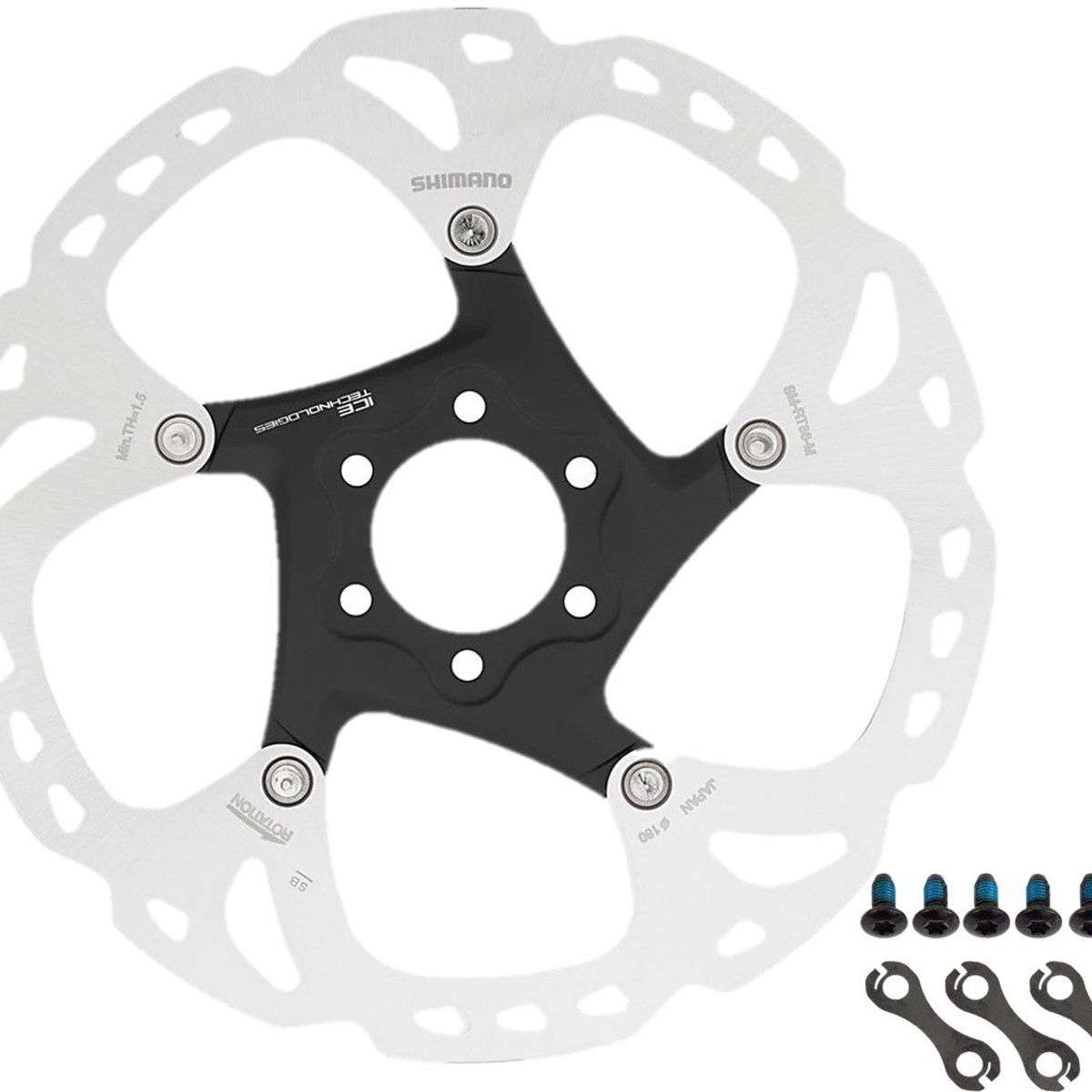 SHIMANO - Disco Shimano Xt Rotor Freno Bicicleta Rt86 180mm 6tornillos