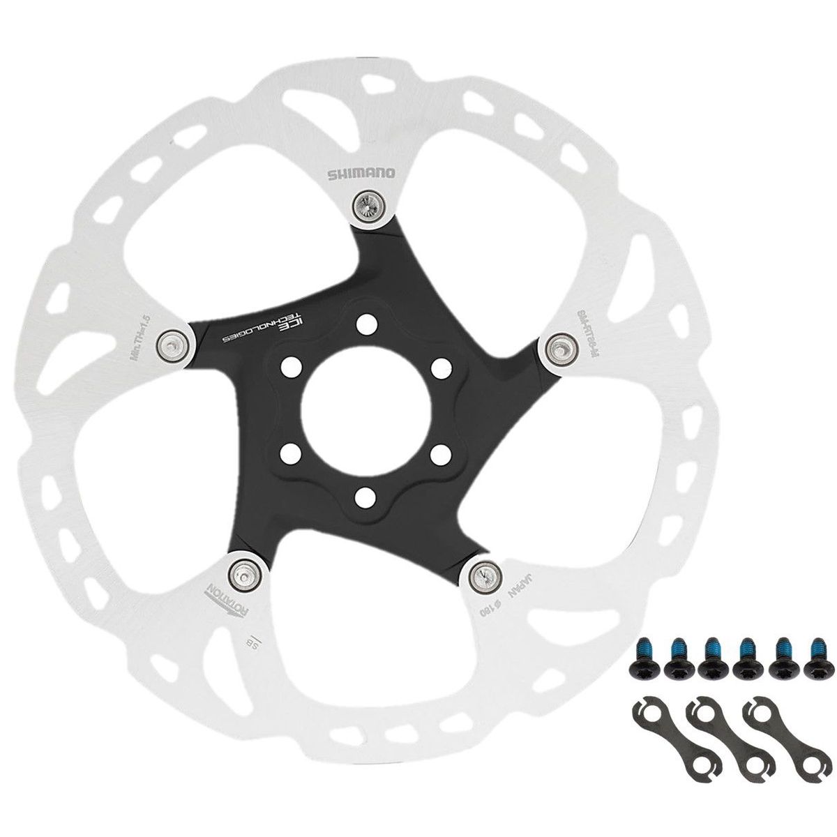 SHIMANO - Disco Shimano Xt Rotor Freno Bicicleta Rt86 180mm 6tornillos