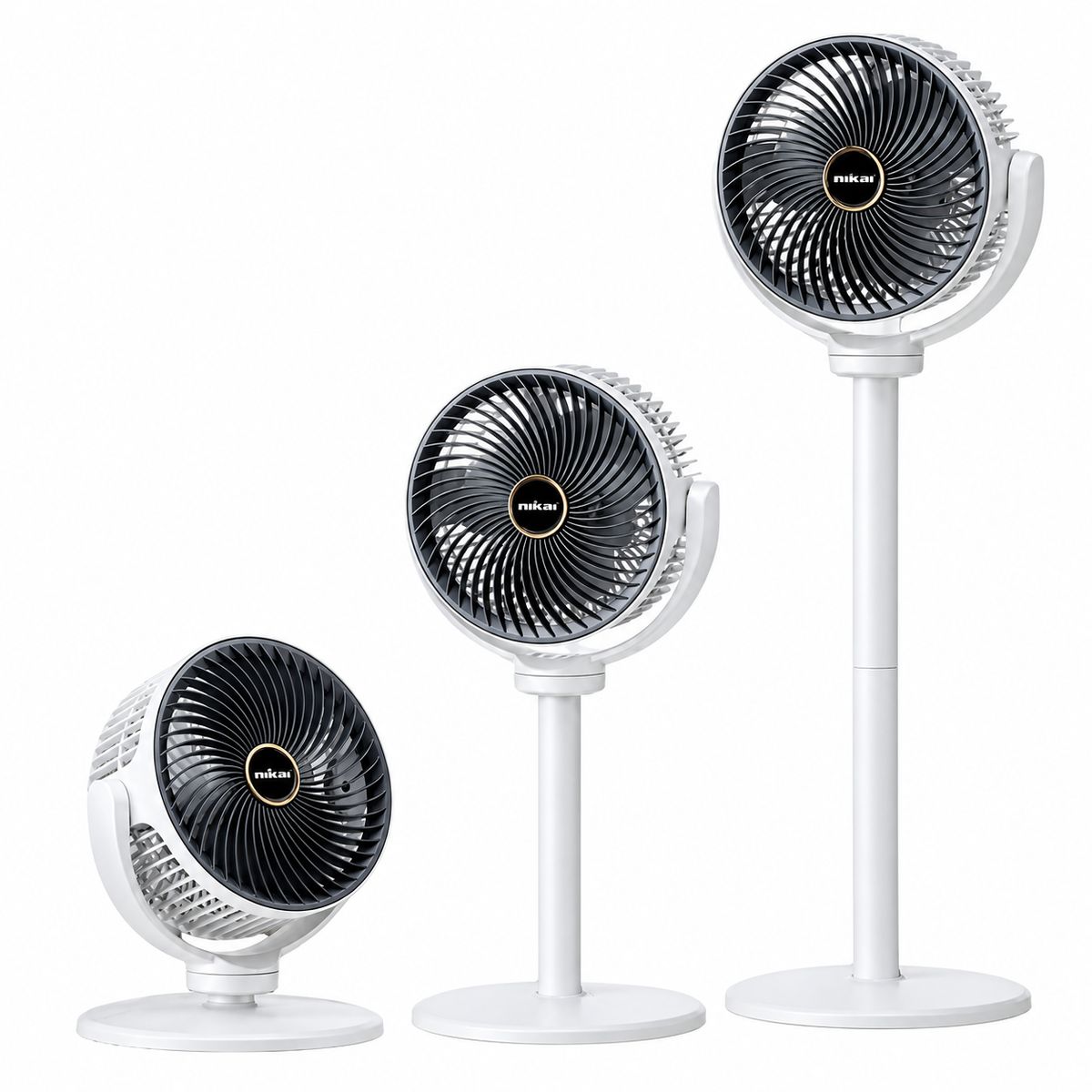 FANTECH - Ventilador De Pie Inalambrico Recargable Portatil Graduable / 5 Velocidades