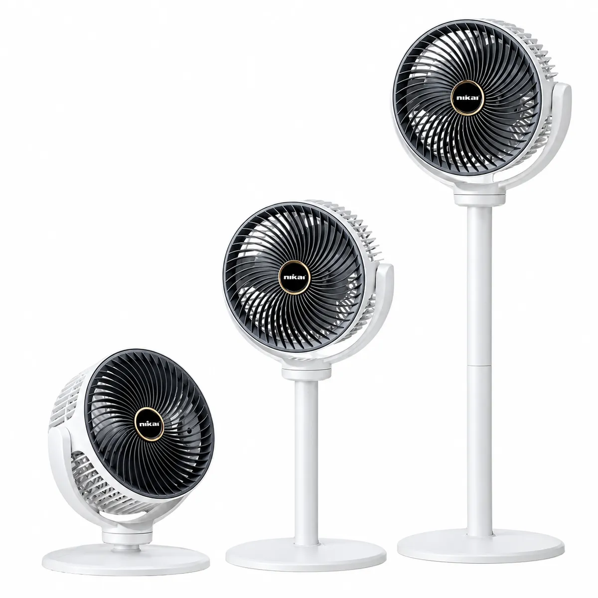 FANTECH - Ventilador De Pie Inalambrico Recargable Portatil Graduable / 5 Velocidades