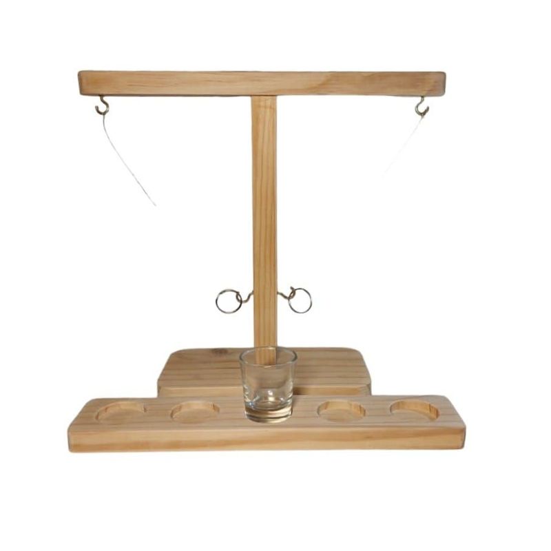 GENERICO - Juego de Mesa Ring Toss game para tomar en fiestas en madera