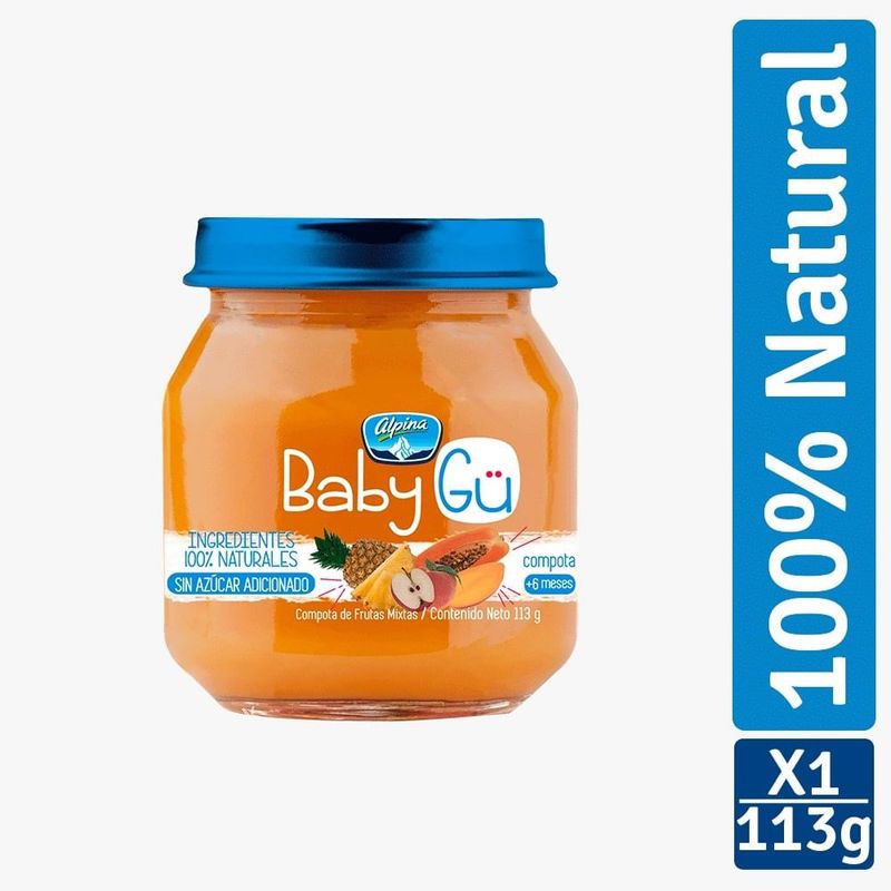 GENERICO - Compota Alpina Baby Gu Natural Frutas Mixtas X 113g
