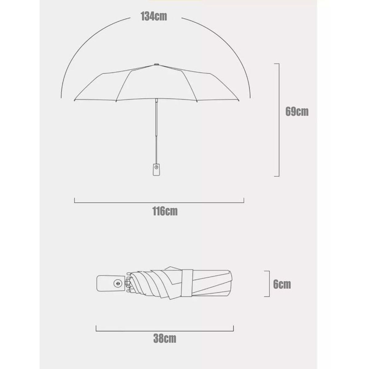 ALENTINO - Sombrilla paragua automatico elegante Jumbo