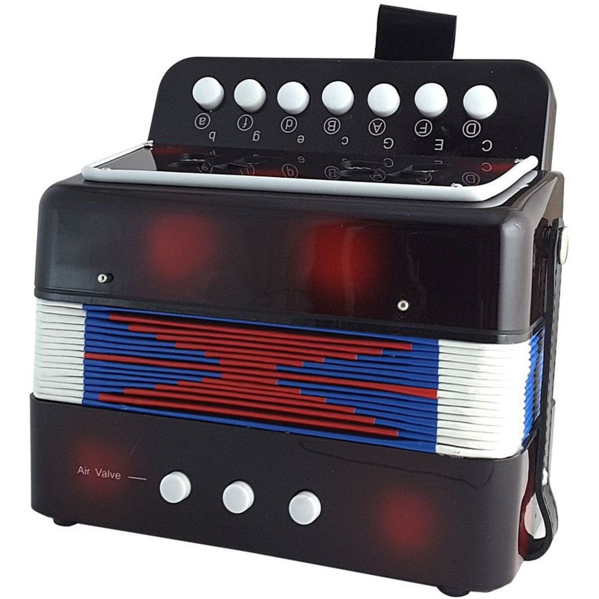 GENERICO - Acordeon infantil vallenato niño niña aprendiz ¡sonido real negro