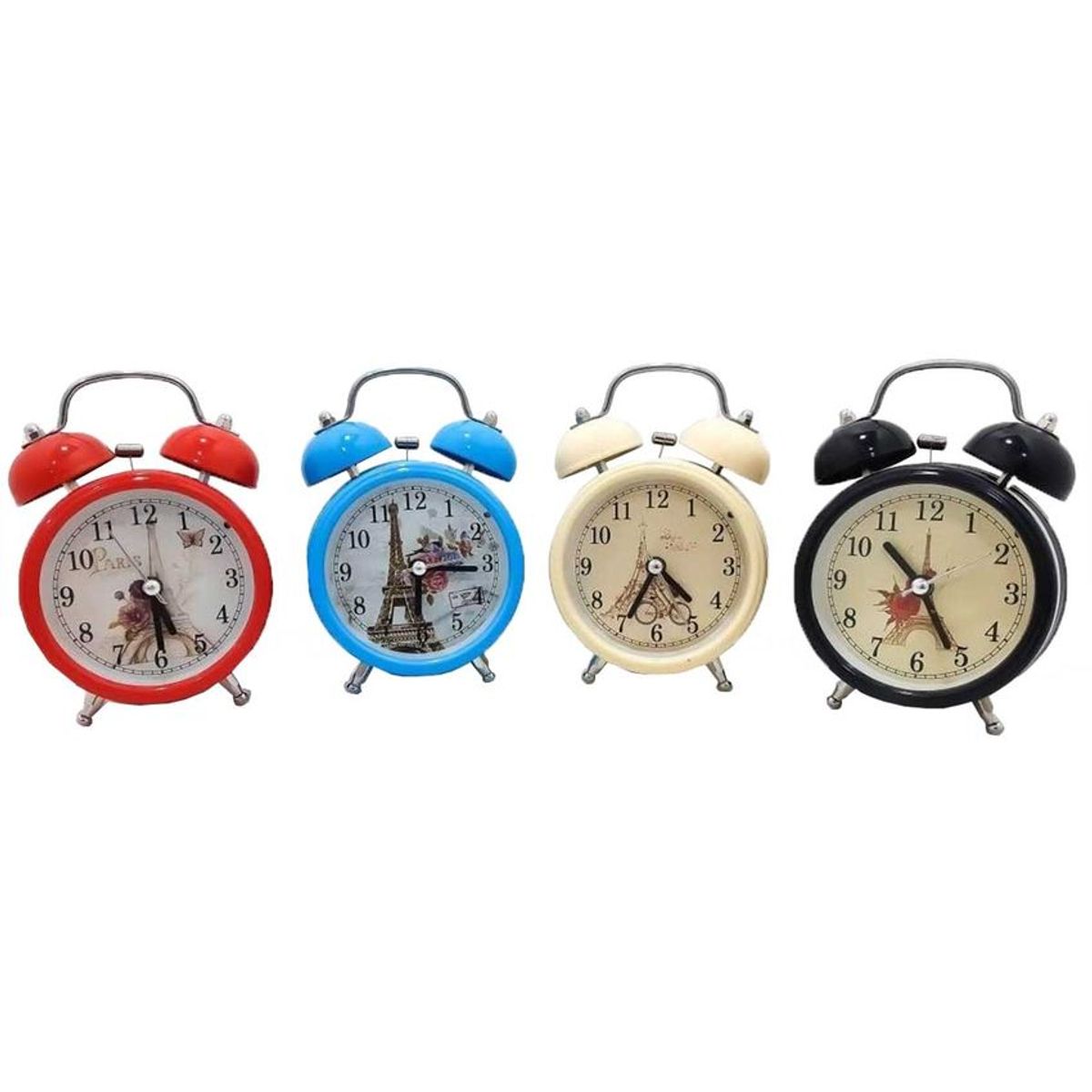 GENERICO - Reloj despertador campana alarma mini + ¡ gratis baterias