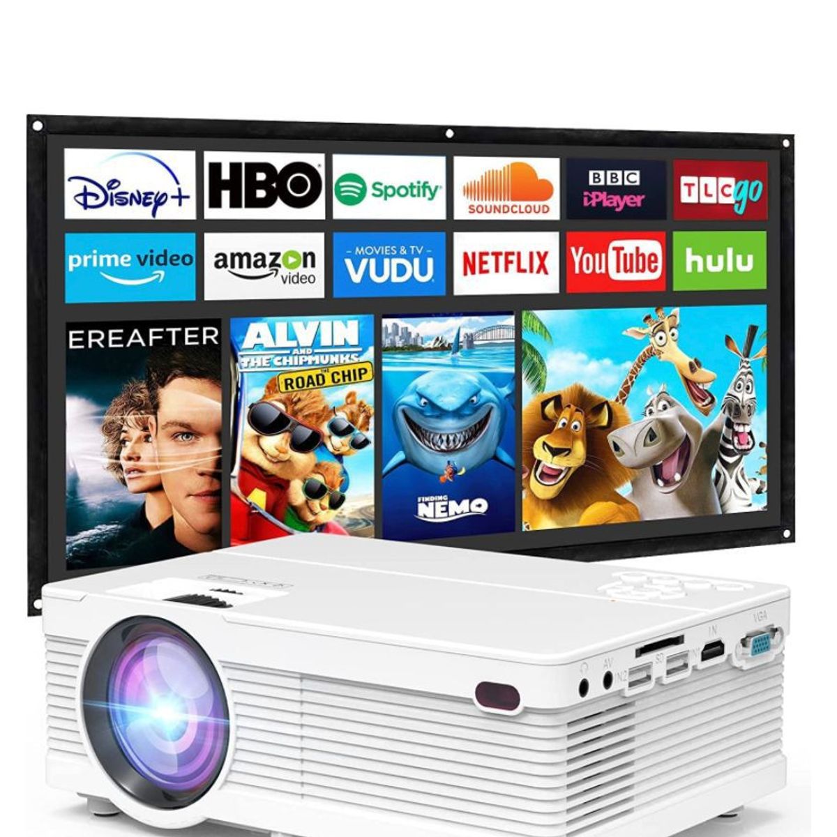 AMERICAN GENERICS - Proyector con WiFi, actualización 2022 de 7500