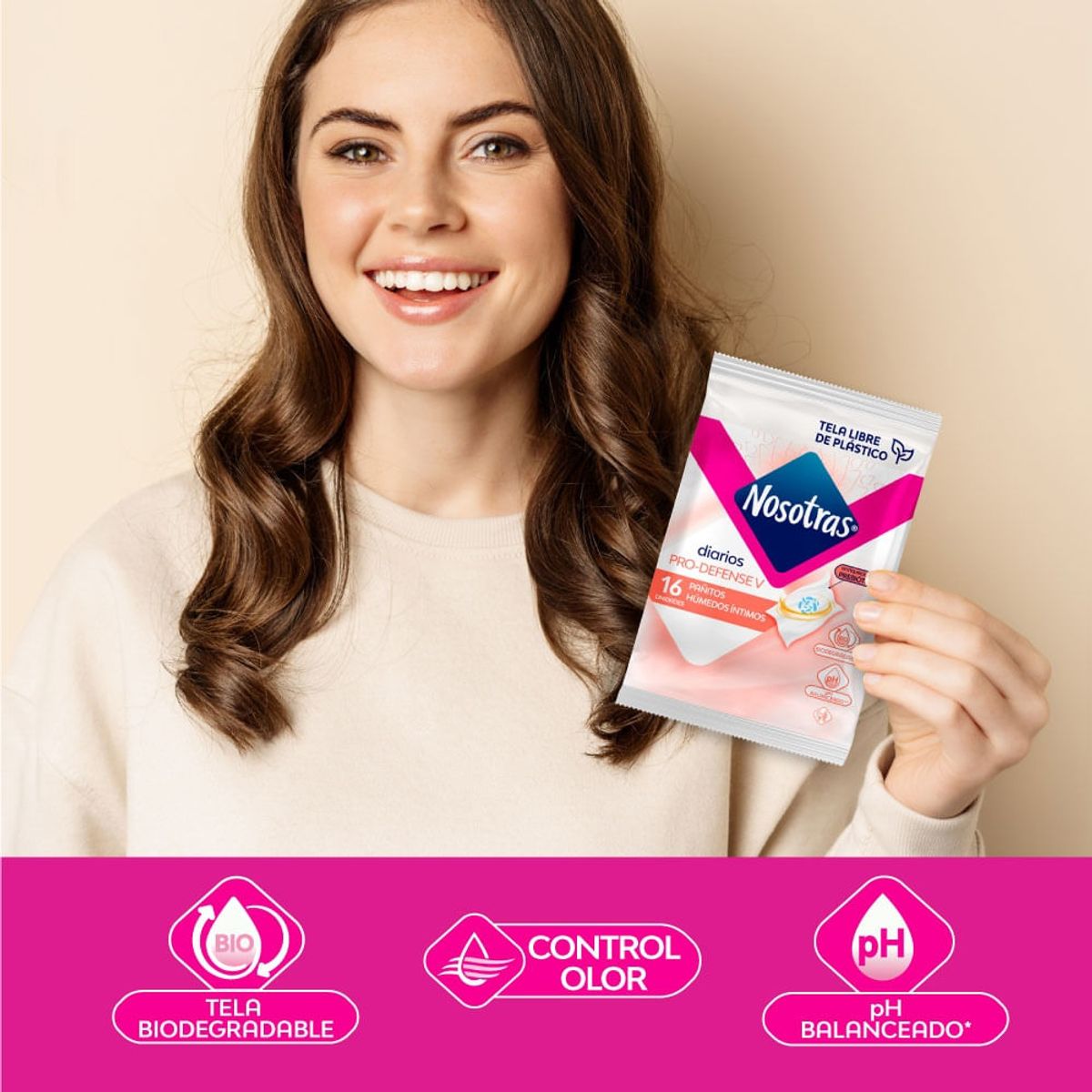 NOSOTRAS - Pañitos Intimos Nosotras Frescura Extrema X 16und