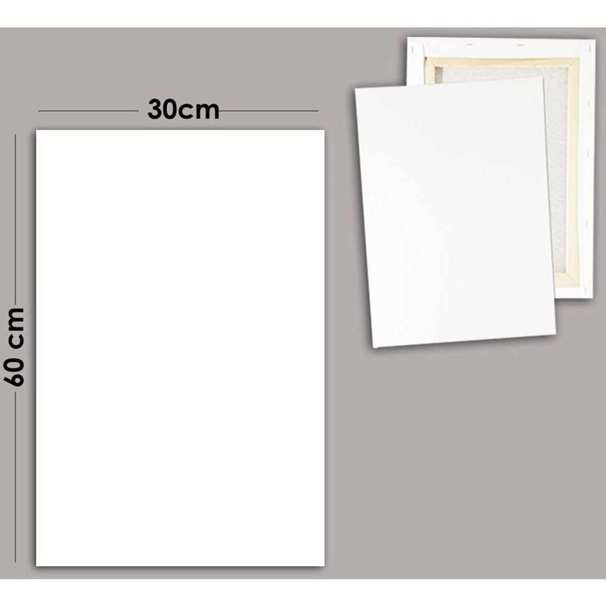 ARTECMA - Bastidor, lienzo de 30 x 60 cms