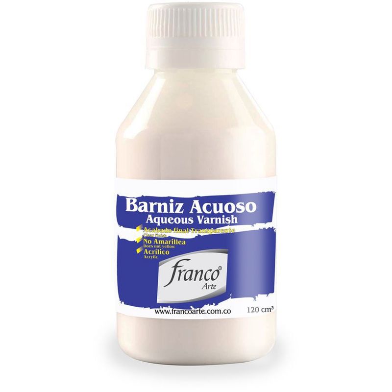 FRANCO ARTE - Barniz Acuoso Franco Arte Acabado Brillante Frasco X120 cm