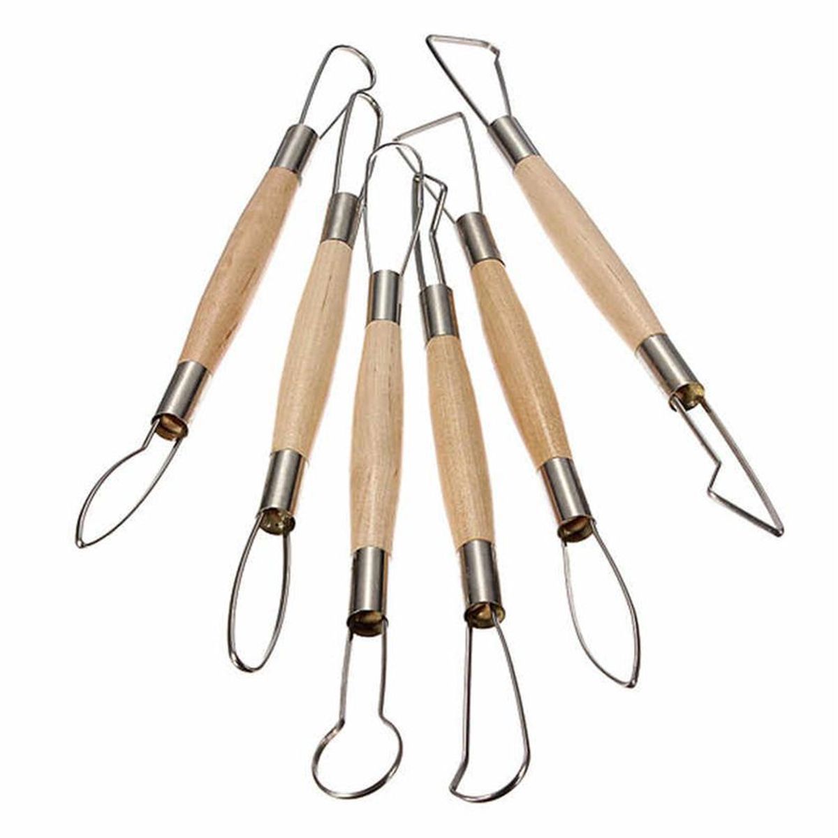 FRANCO ARTE - Set de herramientas para alfarería, arcilla, x 6 piezas.