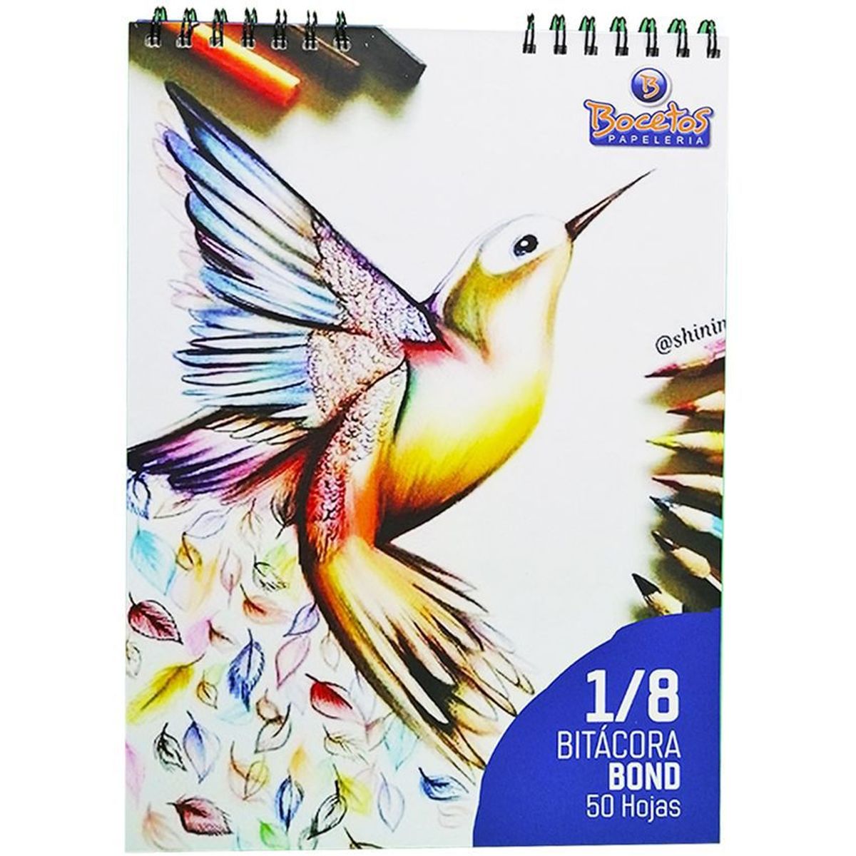 ICOPEL - Bitácora 1/8 en bond 115 grs argollada x 50 hojas