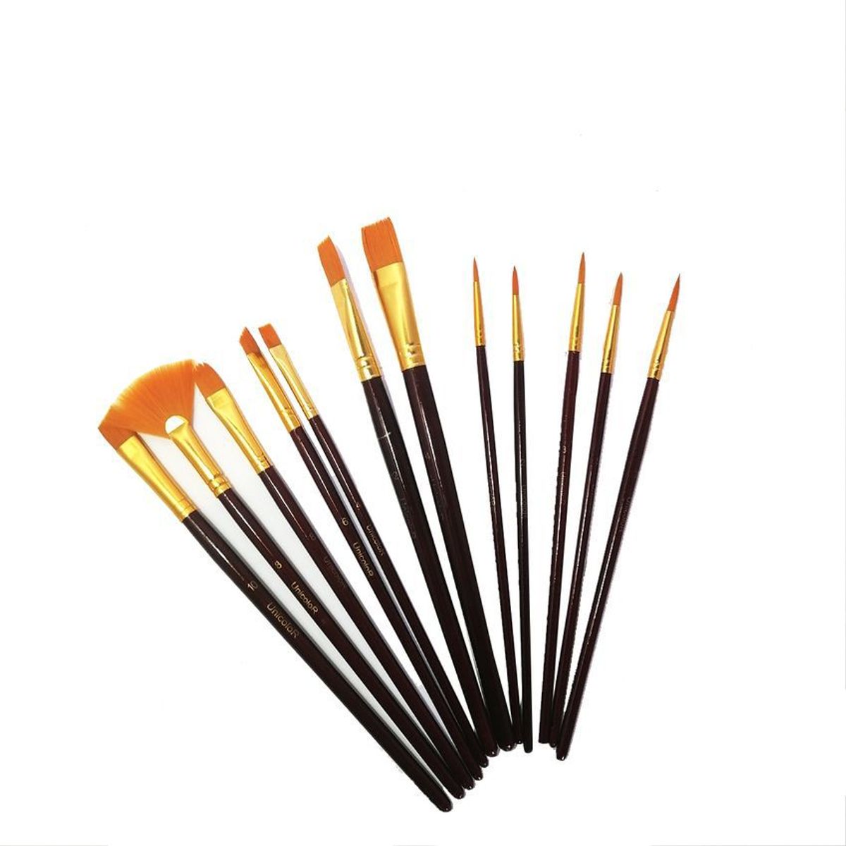 KORES - Set de pinceles sintéticos x 12 unds surtidos unicolor