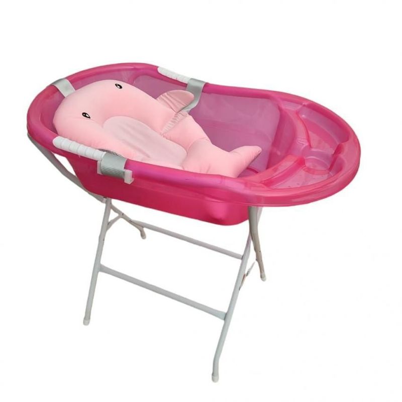 PRODEHOGAR - Bañera o tina para bebe con cojin o malla y base metálica