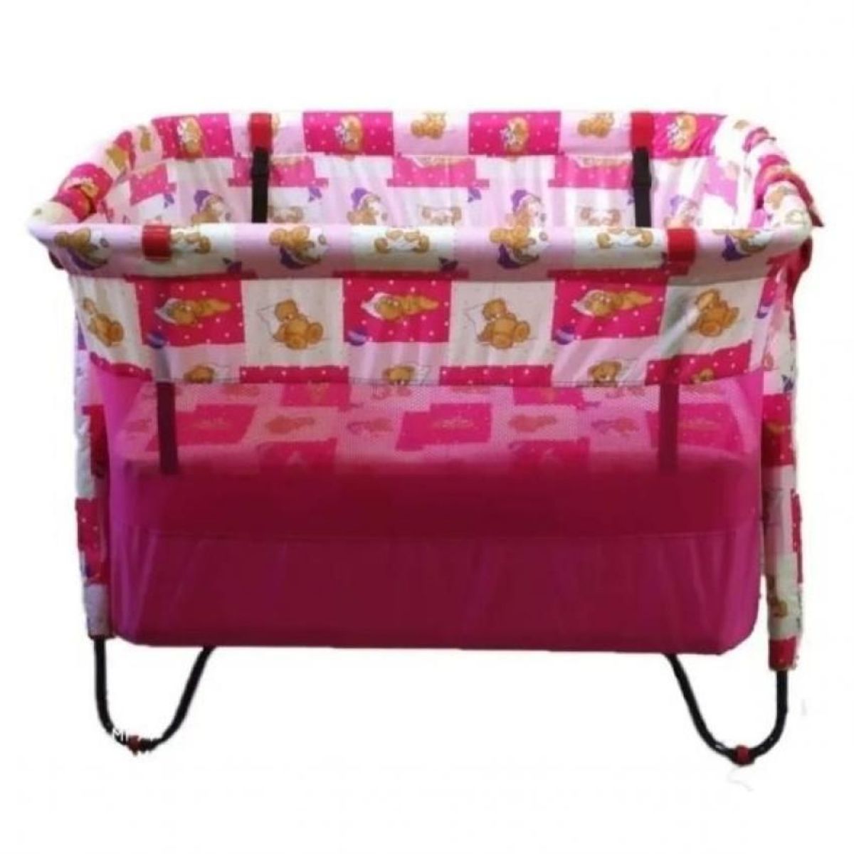 GENERICO - Cuna Corral Doble Nivel con Toldillo Protector 60x90x70 Cm Soporte 15 Kg