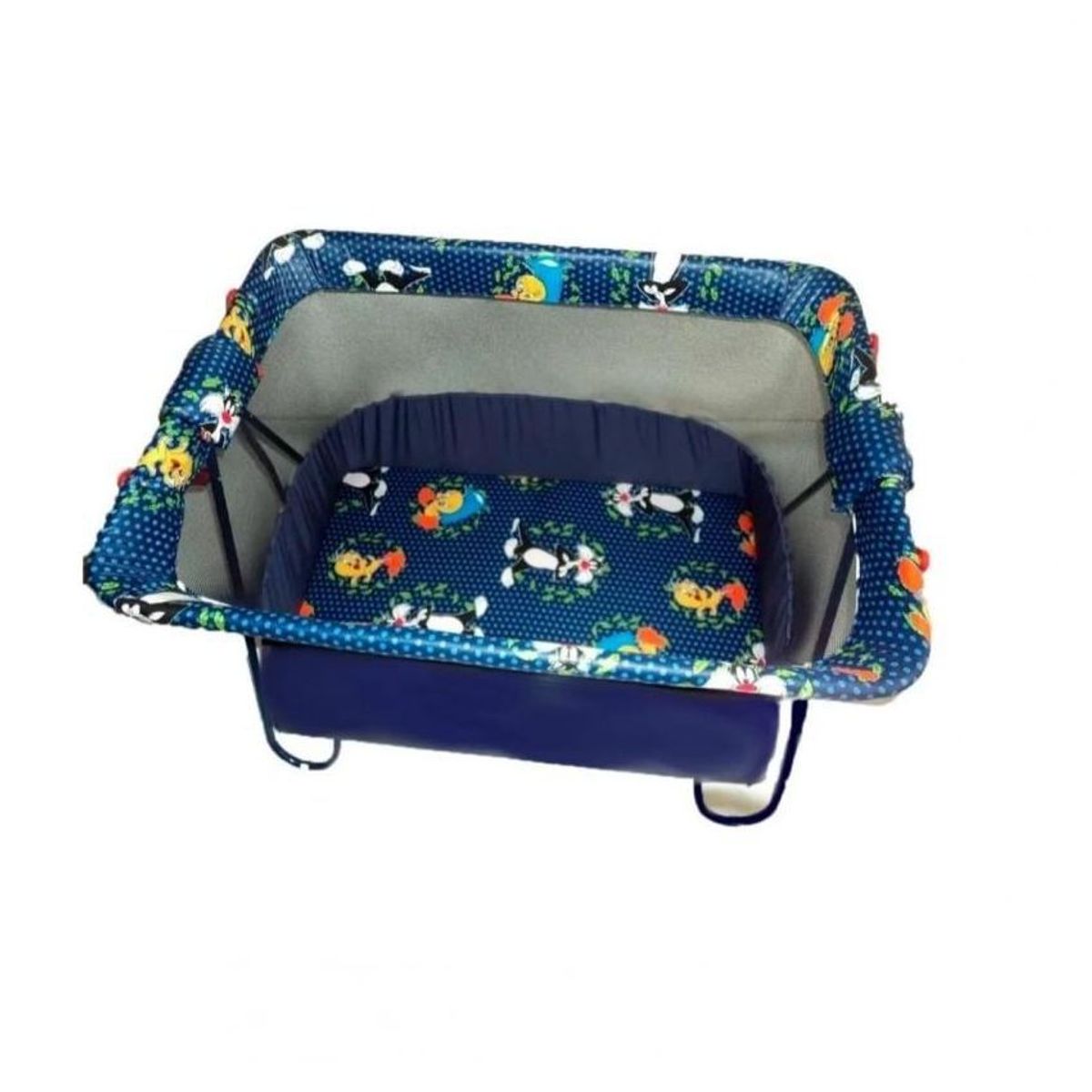 GENERICO - Cuna corral sencillo y económico para  bebe +colchoneta rosa