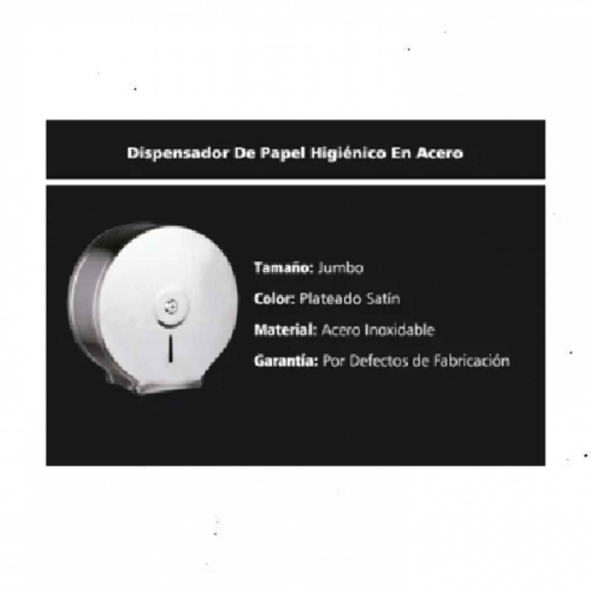 GENERICO - Dispensador Institucional Papel Higiénico Acero Inoxidable
