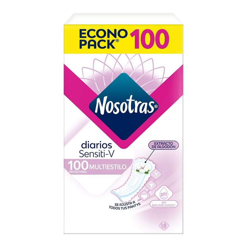 NOSOTRAS - Protectores Nosotras Sensitive Multiestilo X 100und