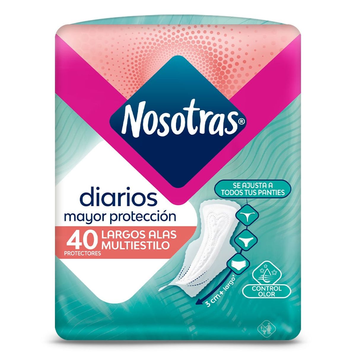 NOSOTRAS - Protectores Diarios Nosotras Largos Alas Multiestilo X 40und