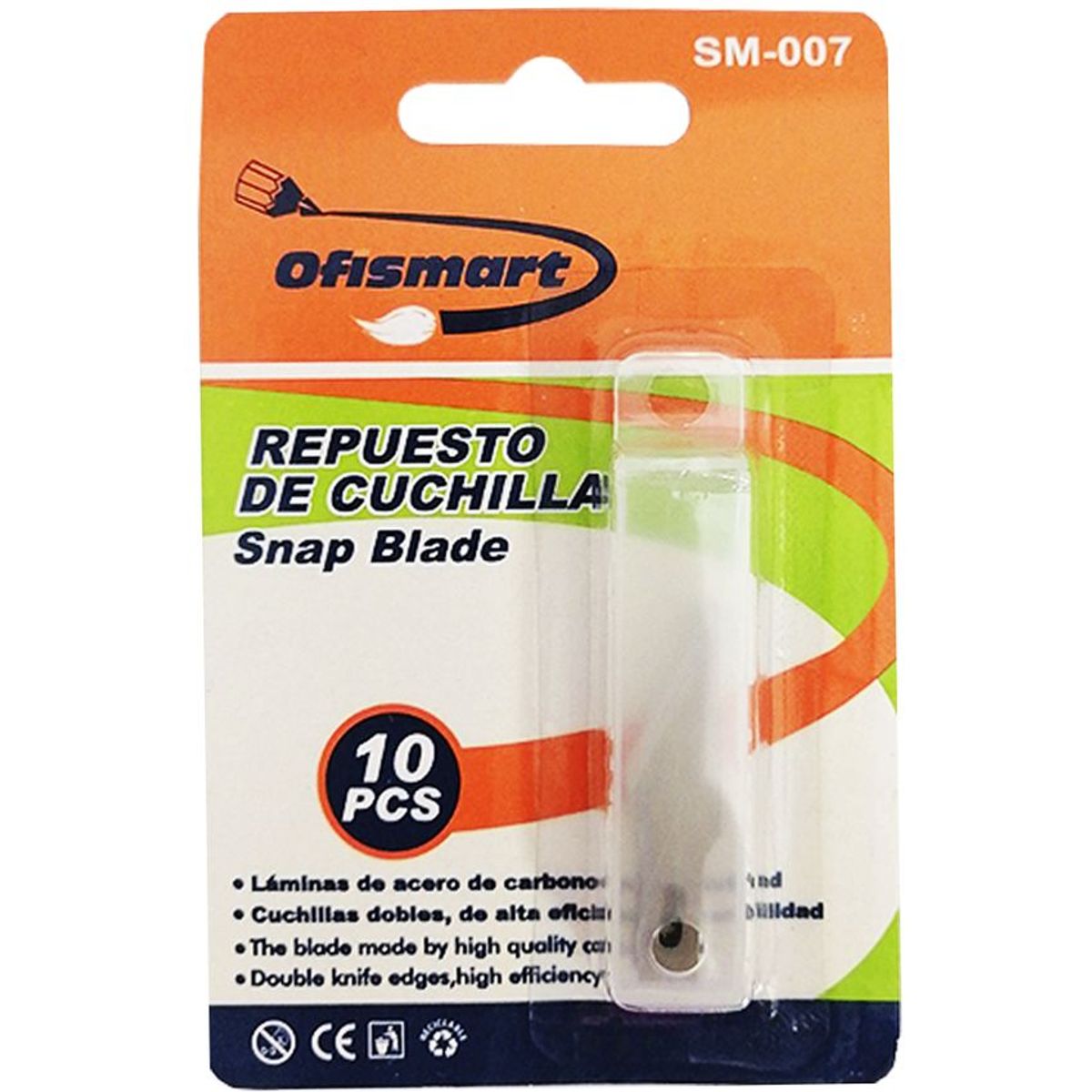 OFISMART - Repuesto cuchillas para bisturí exacto x 10 unidades