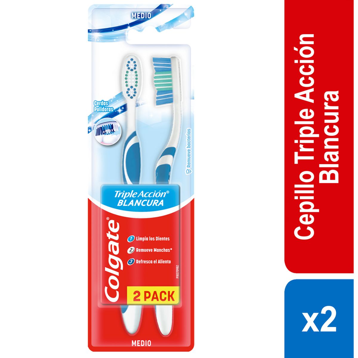 COLGATE - Cepillo Dental Colgate Triple Accion Medio X 2und