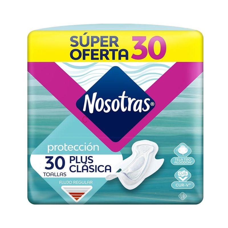 NOSOTRAS - Oferta Toallas Higienicas Nosotras Plus Clasica Tela X 30und