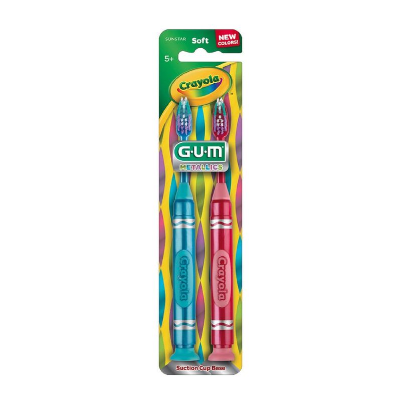 GUM - Cepillo Dental Gum Kids Crayola Metallics 5+