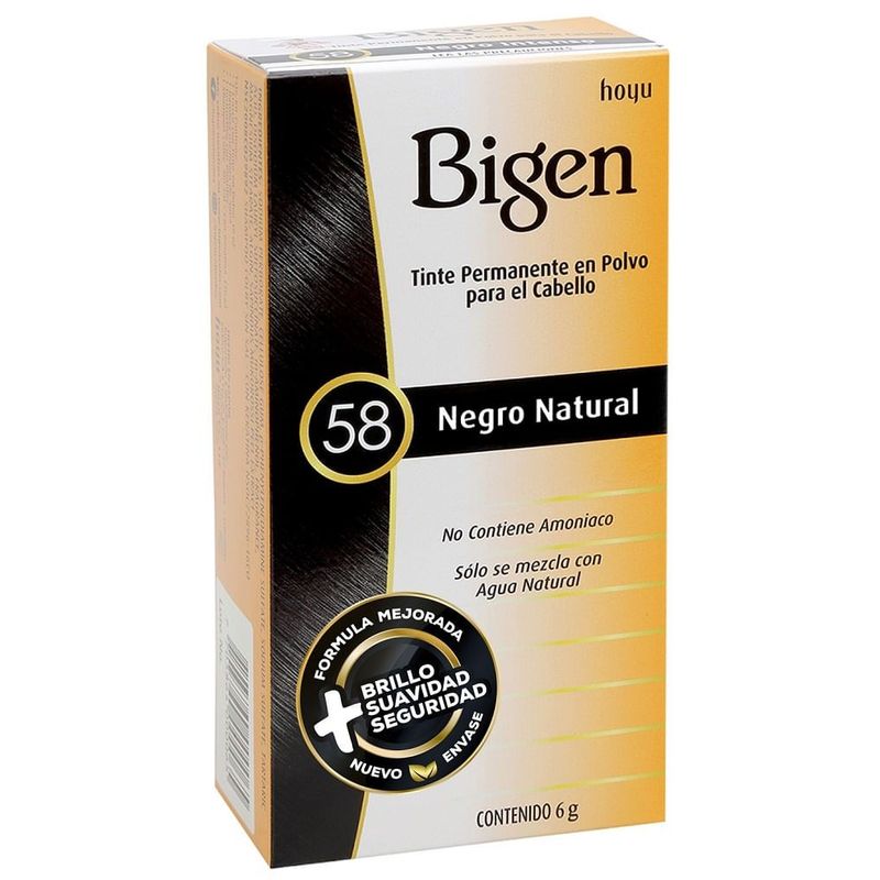 BIGEN - Tinte Bigen 58 Negro Natural X 6g