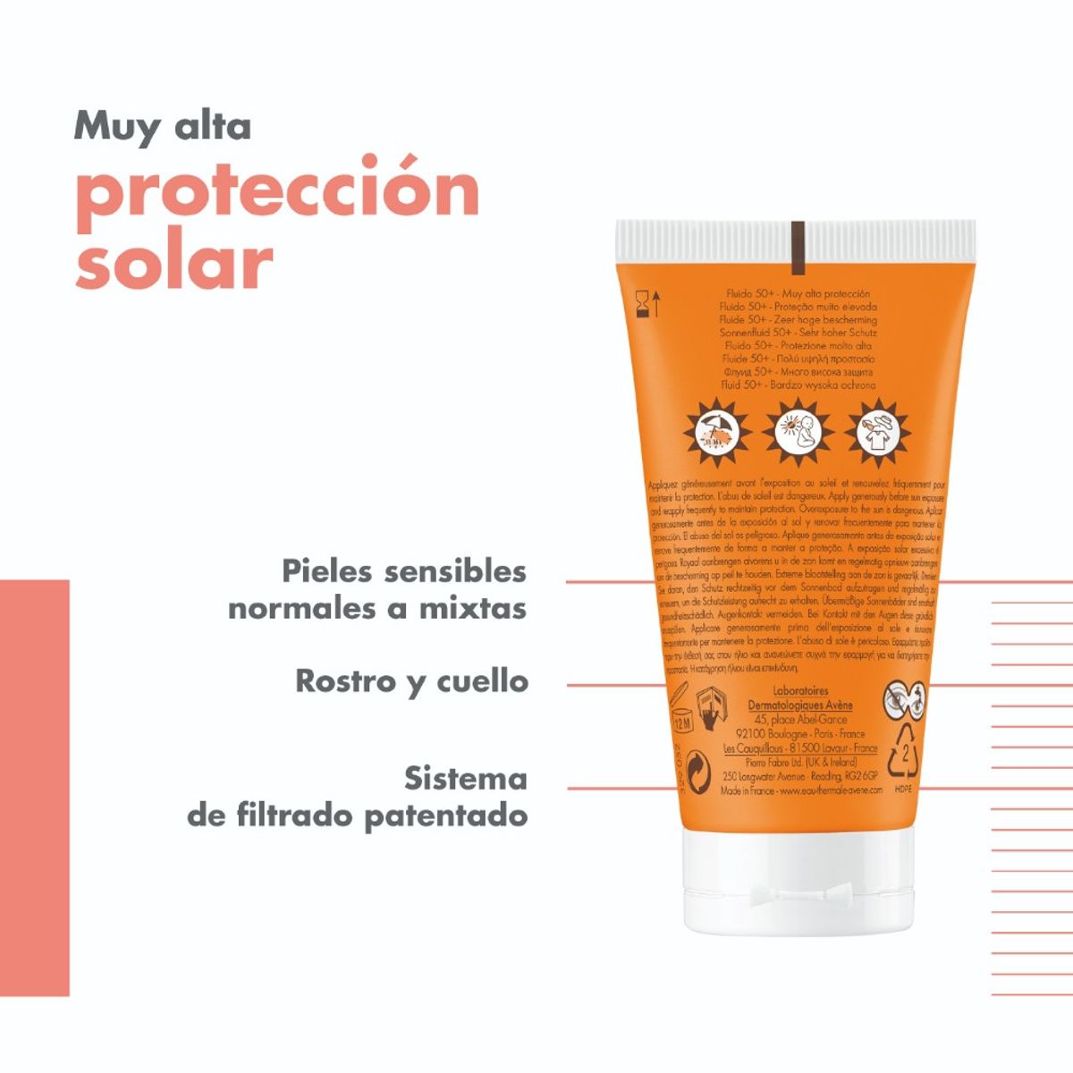 AVENE - Protector Solar Fluido Color Avene LN SPF50 + X 50ml