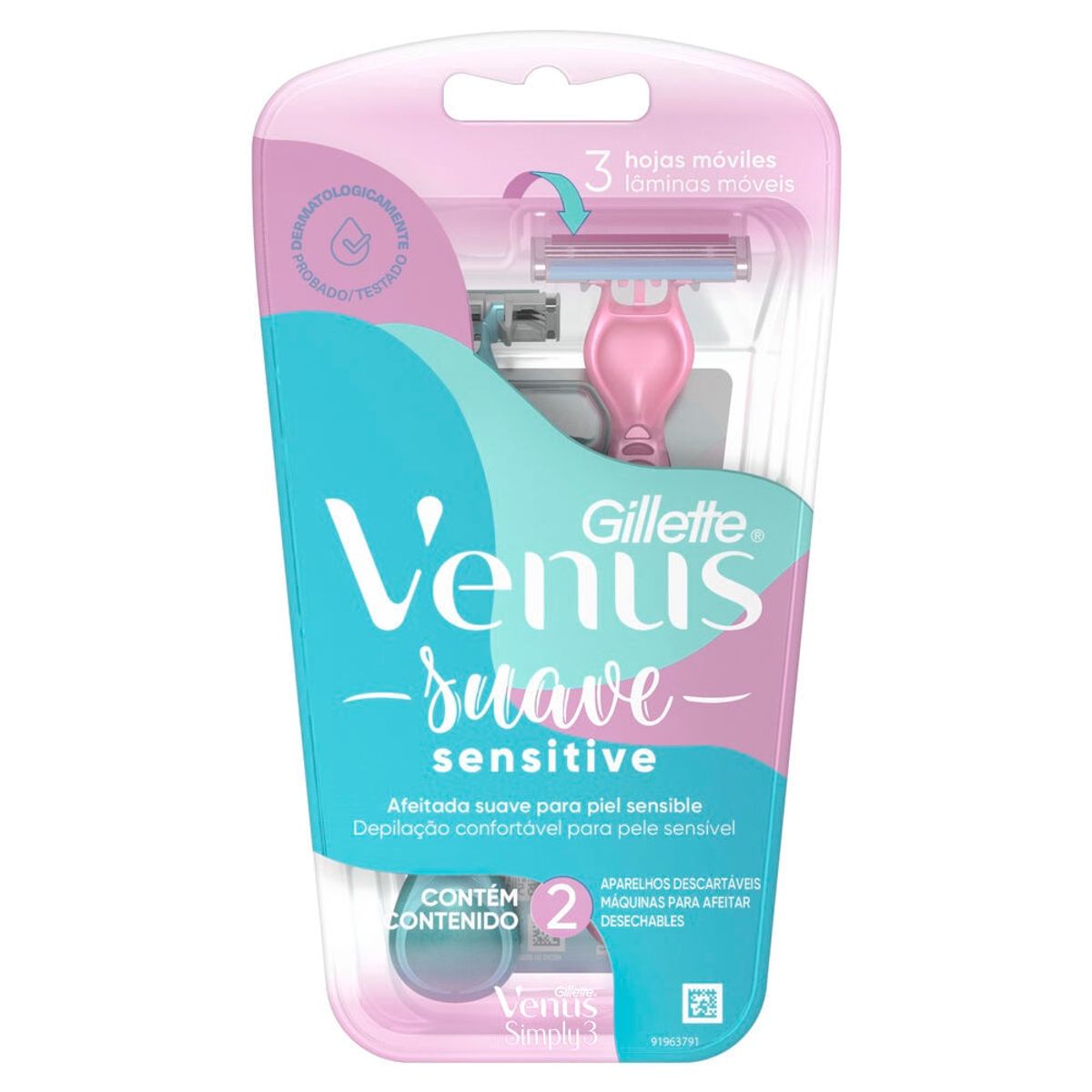 VENUS - Maquinas De Afeitar Desechables Venus Suave Sensitive X 2und