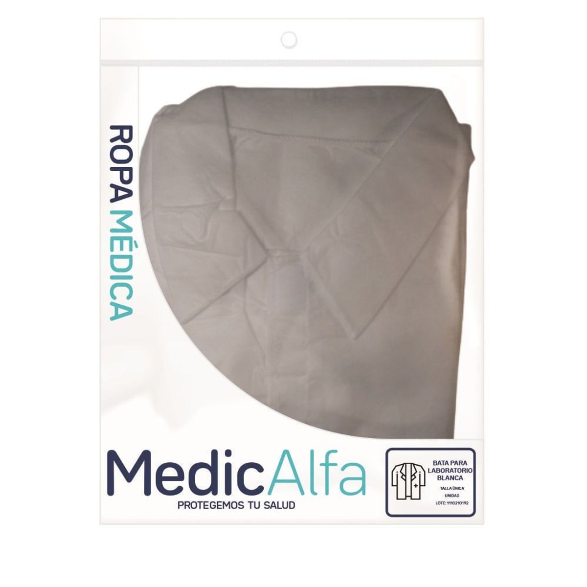 GENERICO - Bata Laboratorio Medic Alfa Blanca Unisex Talla Unica