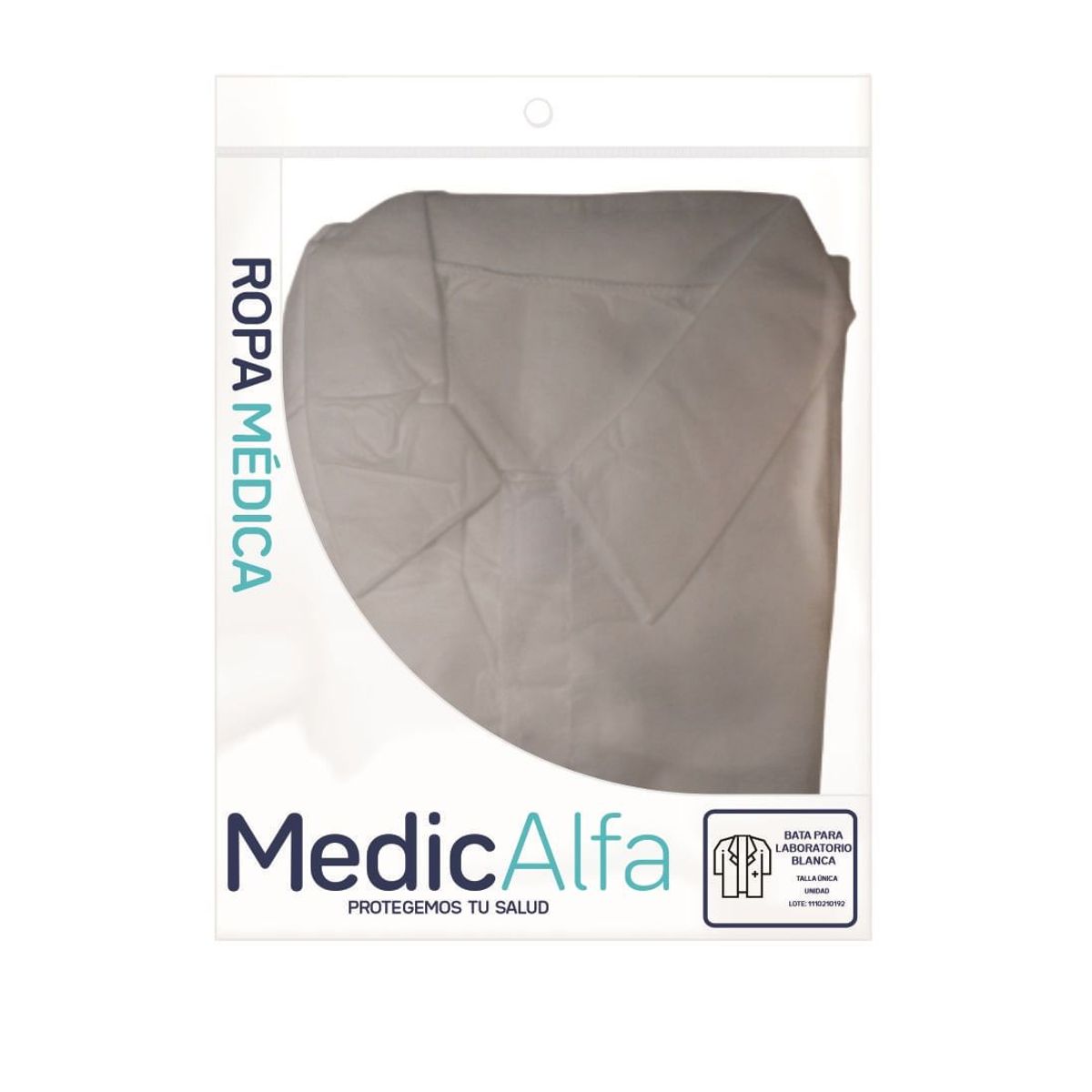 GENERICO - Bata Laboratorio Medic Alfa Blanca Unisex Talla Unica