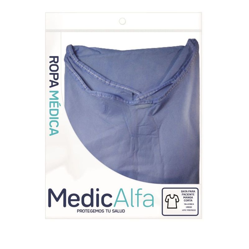 ALFA SAFE - Bata Paciente Adulto Medic Alfa Talla Unica
