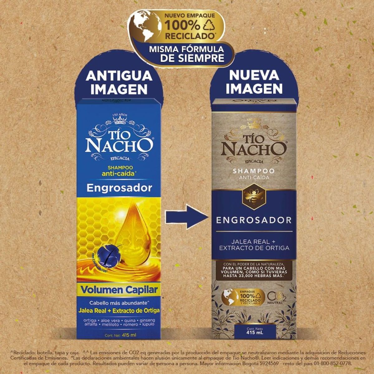 TIO NACHO - Shampoo Tio Nacho Anticaida Engrosador X 415ml