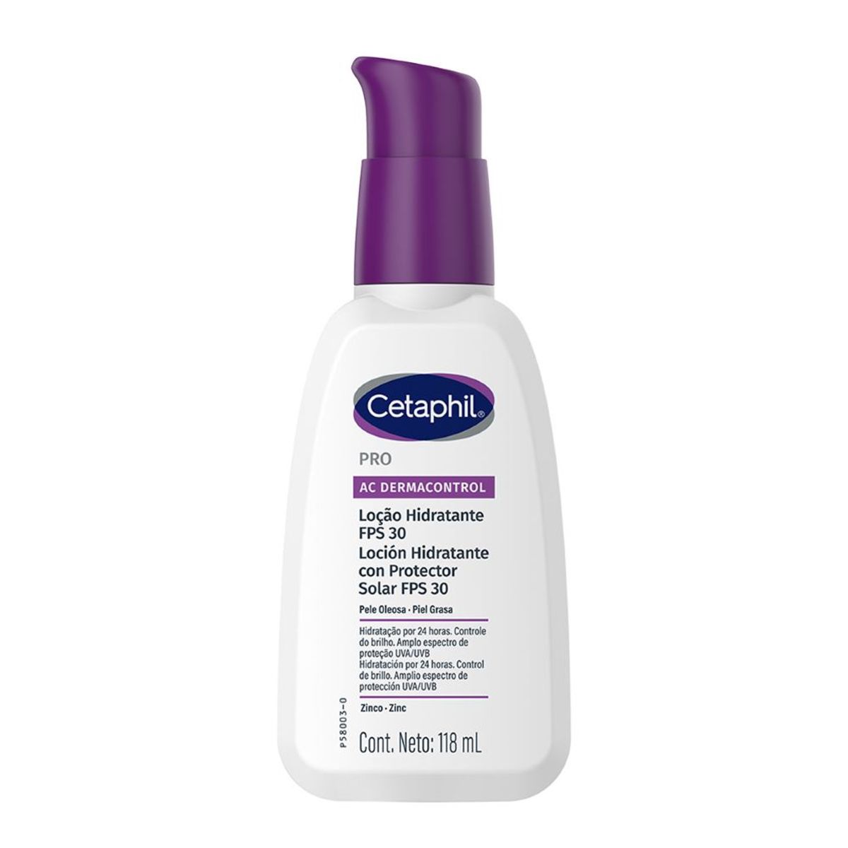 CETAPHIL - Dermacontrol Hidratante Cetaphil Fps30 Frasco X 118ml
