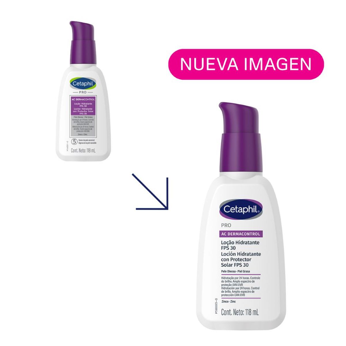 CETAPHIL - Dermacontrol Hidratante Cetaphil Fps30 Frasco X 118ml