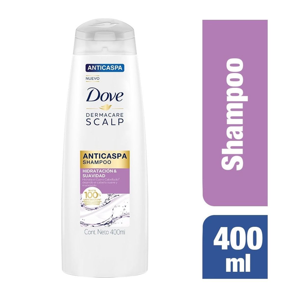 DOVE - Shampoo Dove Anticaspa Hidratacion Y Suavidad X 400ml