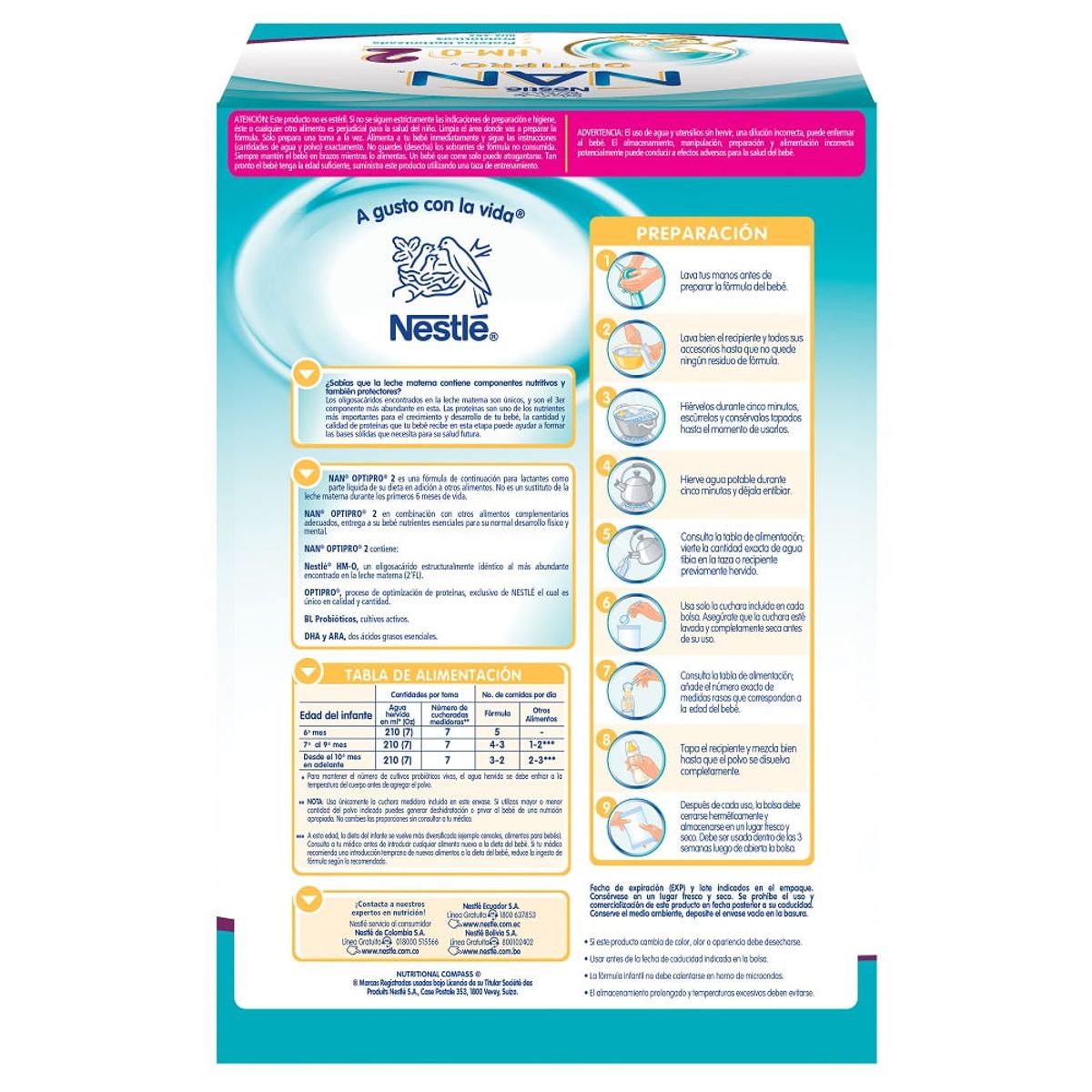 GENERICO - Formula Infantil Nan Optipro Hm-o 6m Etapa 2 X 1400g