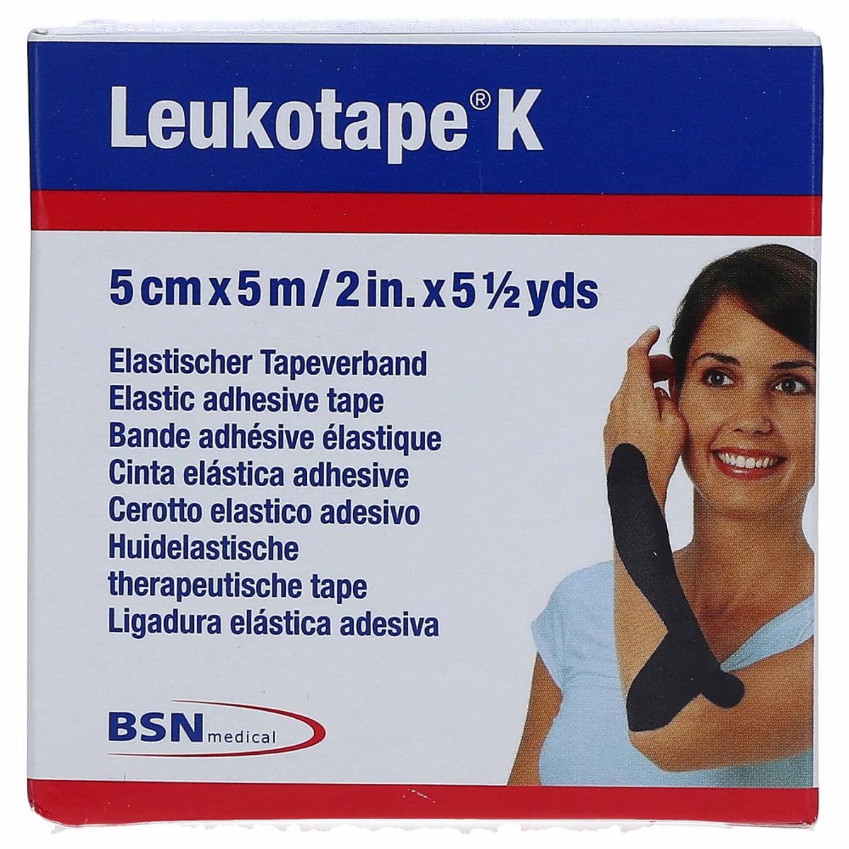 LEUKOTAPE - Leukotape Venda Elastica Negro 5cm X 5m