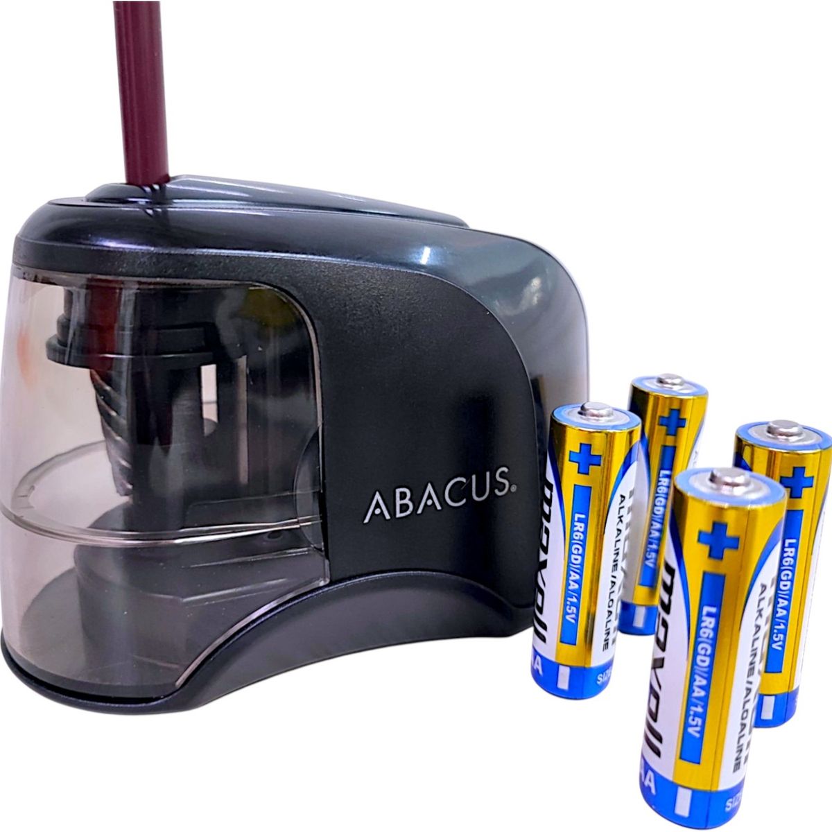 ABACO - Sacapuntas tajalápiz eléctrico automático + Pilas AA