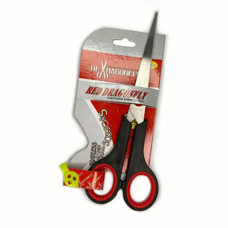 DRAGONFLY - Tijeras para oficina 6.5 pulgadas red dragonfly.