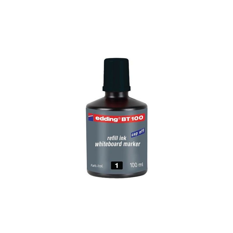 EDDING - Tinta Para Marcador Borrable Edding, Color Negro x 100 Ml