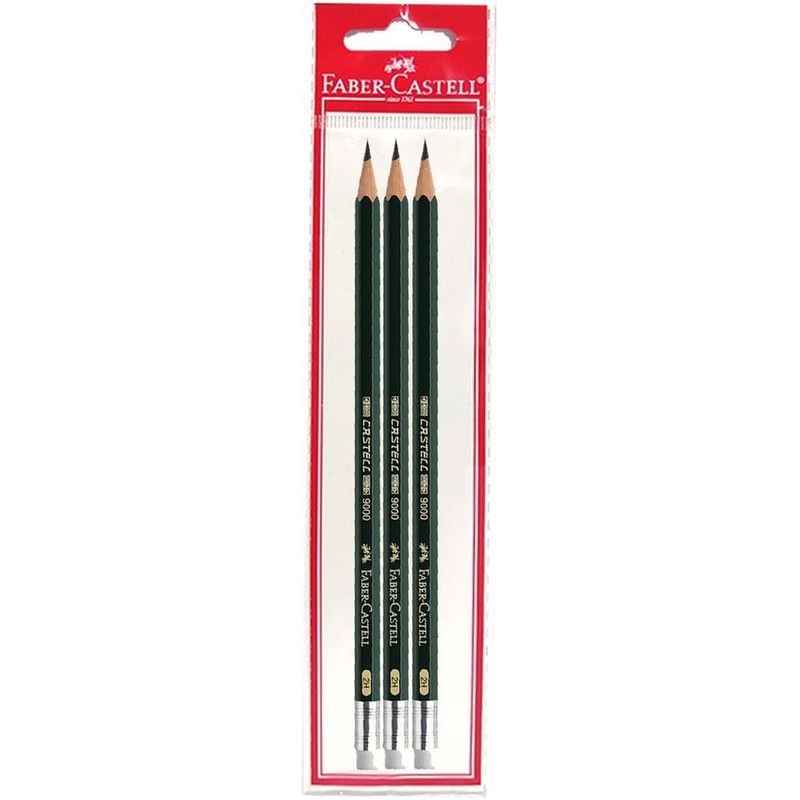 FABER CASTELL - Lápiz graduado 2h x 3 unds faber castell
