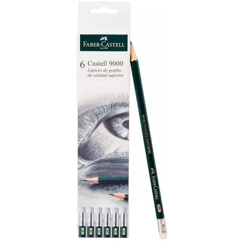 FABER CASTELL - Lápiz faber castell 9000 caja x 6 unds.