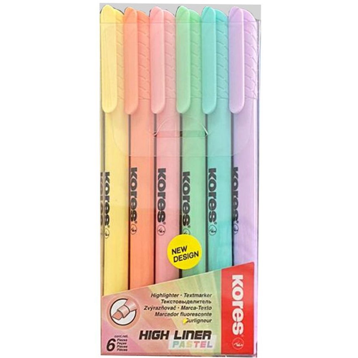 KORES - Resaltadores Kores X 6 Colores High Liner Pastel