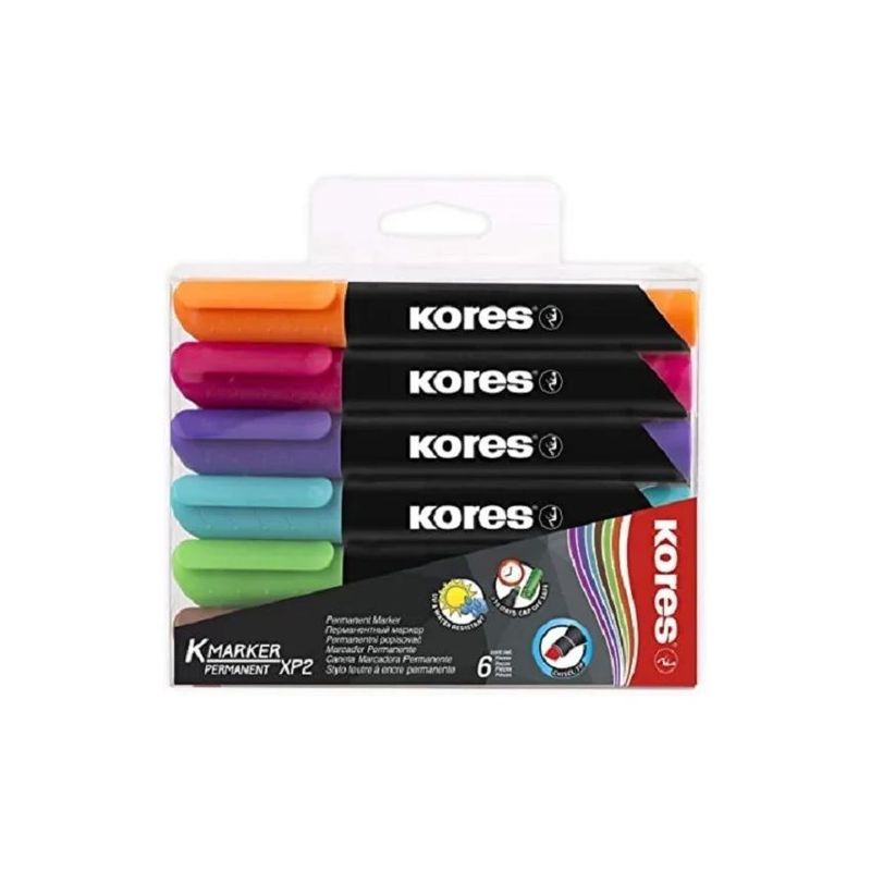 KORES - Marcador Permanente Kores K-Marker Xp2 6 Unds.
