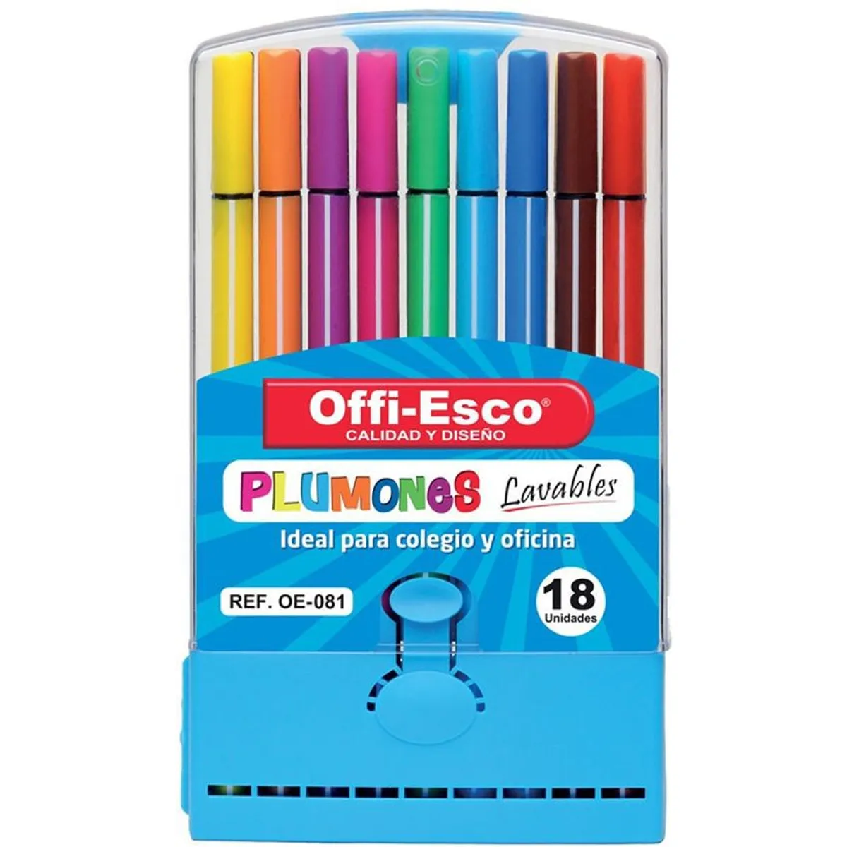 OFFI ESCO - Estuche plumones lavables x 18 offi - esco