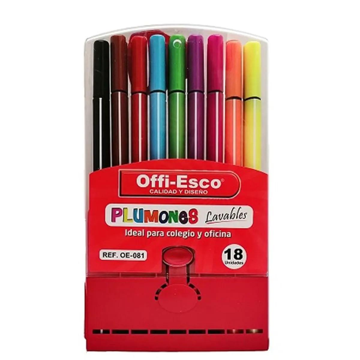 OFFI ESCO - Estuche plumones lavables x 18 offi - esco