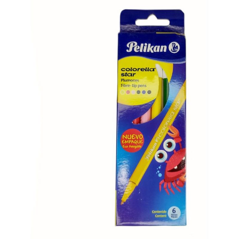 PELIKAN - Plumones Colorella Star Pelikan X 6 Unds