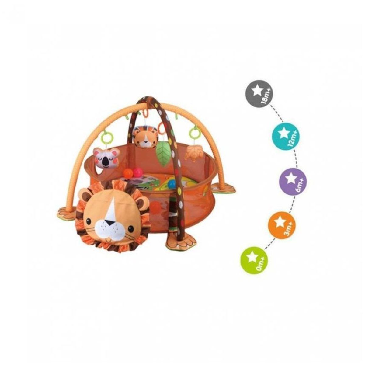 GENERICO - Gimnasio leon de bebe piscina de pelotas crece conmigo 3en1