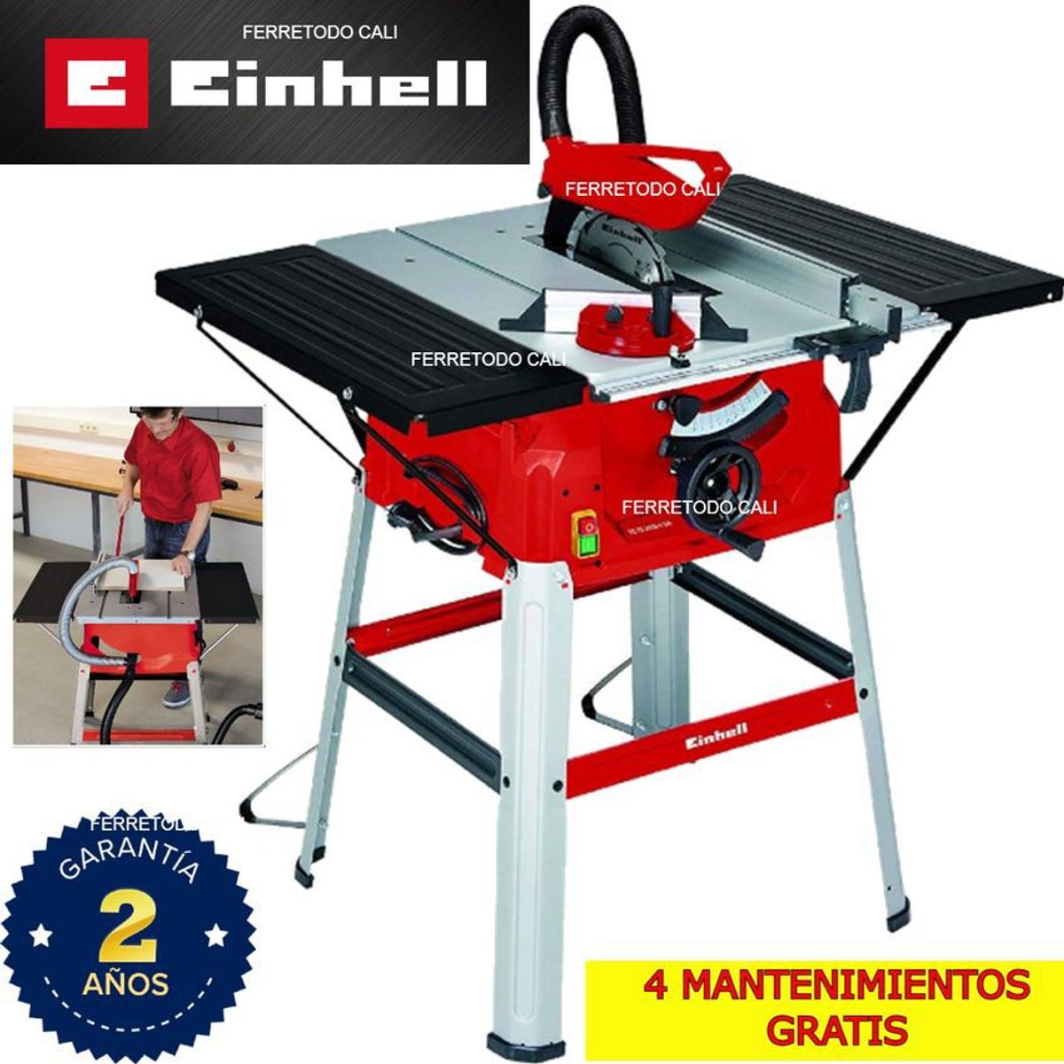 EINHELL - Sierra de banco / mesa einhell 2000w  con disco 10¨ ts2025 sierra mesa